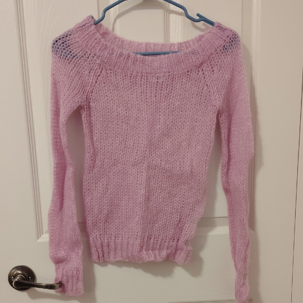 XSMALL Old Navy Sheer Light Pink Crew Neck Sweater